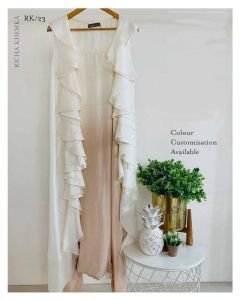 Ruffle Jacket With Ombre Harem  Jumpsuit