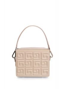 Grey Quadrate Leather Bag