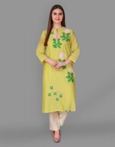 Yellow Embroidered Tunic