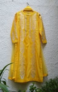 Yellow Gota Embroidered Kurta set